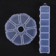 Caixa de plástico para guardar joias, compartimento retangular redondo para fabricação de joias de contas 2024 - compre barato