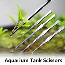 Aquarium Scissors set aquascaping tools Stainless Steel Straight Curved Tweezer Scissor Tools for Aquarium Maintenance Accessori 2024 - buy cheap