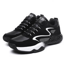 Brand Men Sneakers Outdoor Black White Sneakers Leather Sports Shoes For Men 2019 Winter Running Shoes Male Basket Athletic Shoe 2024 - buy cheap