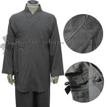 Top Quality Linen Buddhist Monk Meditation Suit Shaolin Arhat Monk Kung fu Uniform Martial arts Suit 2024 - buy cheap