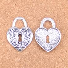 6pcs Charms heart lock 32x22mm Antique Pendants,Vintage Tibetan Silver Jewelry,DIY for bracelet necklace 2024 - buy cheap