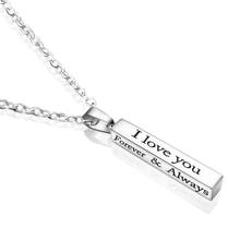 CGCMNS Silver Color Family Love Couple Necklace Engrave I Love You Forever &Always Letter Necklace Pendants Women  Jewelry 2024 - buy cheap