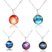 New Fashion Starry Universe Glass Ball Pendant Necklace Long Chain Necklace Women Men Creative Gifts Jewelry 2024 - buy cheap