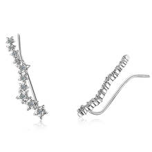Utimtree New Simple Design Cubic Zirconia Paved Star Earrings    CZ Crystal Women Long Stud Earring Jewelry 2024 - buy cheap