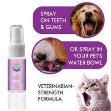 Spray dental antirreflexo para cães e gatos, 50/30/10ml, cuidados orais portátil, pulverizador de respiração para animais, mal dentes, desodorante, tratamento, odor 2024 - compre barato