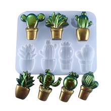 DIY 3D Cactus Keychain Crystal Epoxy Resin Mold Handmade Pendant Decorations Silicone Mould Handmade Crafts Casting Tool 2024 - buy cheap