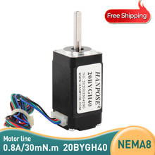 1PCS  Nema8  Stepper motor  40mm 0.8A 1.8 degrees for new CNC router and 3D printer （20BYGH40）step motor 2024 - buy cheap