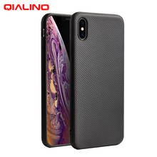 Qialino Fashion Carbon Fibre Phone  Cover For Apple Iphone X/xs Fibre Feeling Ultra Light Case For Iphone Xr/xs Max 2024 - buy cheap