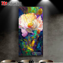 Flores coloridas abstratas grandes bricolagem 5d pintura de diamante completo quadrado broca redonda bordado venda decoração de casa as0657 2024 - compre barato