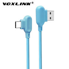 VOXLINK 1m USB Cable Type C 90 Degree Fast Charging c cable Type-c data Cord Charger For Samsung S8 S9 Note 9 8 Xiaomi mi8 mi6 2024 - buy cheap