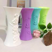 Jarrones de plástico de imitación para decoración del hogar, florero nórdico de cerámica, contenedor para flores, arreglo de flores 2024 - compra barato
