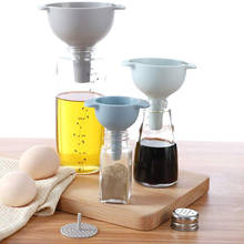 4 em 1 kit funil de óleo da cozinha filtro funil óleo água especiarias garrafa vinho funil plástico acessórios cozinha 2024 - compre barato