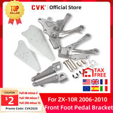CVK Front Foot Rests Pedal Bracket Assembly Kit For Kawasaki ZX-10R 636 2006 2007 2008 2009 2010 ZX10R 06-10 Motorcycle Parts 2024 - buy cheap
