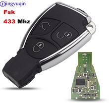 Jingyuqin remoto con Chip FSK 433MHZ 3 botones llave inteligente para Mercedes-Benz B C E ML S CLK CL Vito 639 con hoja 2024 - compra barato