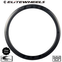 ELITEWHEELS-llanta de carbono con freno de disco de carretera, llanta Tubular sin tubo de 25, 27, 28 y 29mm de ancho, 700C, para rueda de ciclocross 2024 - compra barato
