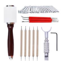 31pcs/Set Manual Leather Carving Stamp Hammer Sew Leather Embossing Beveler Tools Kit Leathercraft Stamping Cutting Tool 2024 - buy cheap