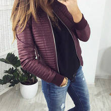 Women Spring Autumn Jackets Ultra-thin Light Ladies Bomber Coats Stand Collar Fashion Female Slim Zipper Short Jacket 2024 - buy cheap