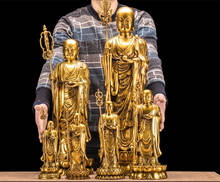 TOP GOOD high KSITIGARBHA Будда Бодхисаттва фигурка # буддийский ученик домашняя семья защита фэн-шуй медная статуя 24 см 2024 - купить недорого