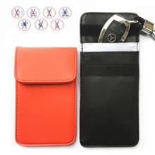 Faraday-billeteras de PU para llaves de coche, bolsa protectora de señal RFID, NFC, bloqueador Fob para tarjetas de crédito, Protector para Protección de Privacidad, BAG1073 2024 - compra barato