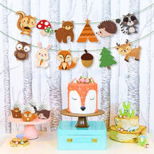 Árvore de natal festa de aniversário feliz aniversário decorações crianças banner safari selva festa de aniversário 2024 - compre barato