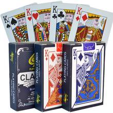 Deck para cartas baralho, baccarat jogo texas poker jogando cartas de plástico à prova d' água 58*88mm cartões 2024 - compre barato