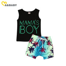 Ma&Baby 0-24M Summer Newborn Infant Baby Boy Clothes Set Letter Mama's Boy T Shirt Vest Shorts Casual Beach Holiday Outfits 2024 - buy cheap