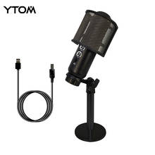 Профессиональный конденсаторный микрофон YTOM 730 с Bluetooth и USB для компьютера, комплект микрофона для студийной записи для tiktok YouTube zoom 2024 - купить недорого