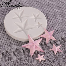 Aomily Stars Shape Cake Silicone Mold Fondant Molds Chocolate Candy Biscuits Moulds Wedding Accessories Baking Tools for Cakes 2024 - buy cheap