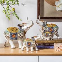 Light luxury modern home living room bedroom wine cabinet display product personality animal elephant art decoration ornaments 2024 - buy cheap