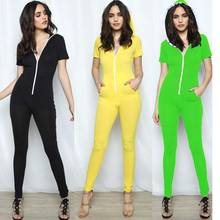 Sports Long Jumpsuits Playsuit Women Summer Romper Pajamas Playsuit Overalls Bodysuit Body Suit F0587 Hoodied 2024 - buy cheap