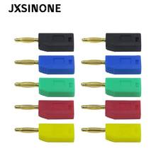 JXSINONE-conector apilable de cobre chapado en oro para sondas de prueba, 10 piezas, 2mm, Banana, 5 Colo 2024 - compra barato