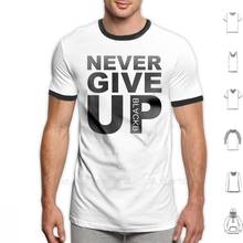 Blackb Never Give Up Black T Shirt Custom Design Print Blackb Never Give Up Never Give Football Mohamed Salah Original 2024 - buy cheap