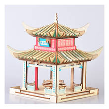 DIY Model toys 3D Wooden Puzzle-Chinese model Bridge Wooden Kits Puzzle Game Assembling Toys Gift for Kids Adult P37 2024 - buy cheap