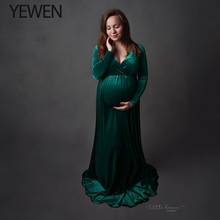 Velvet Maternity Dresses Party Gown for Christmas Photo Shoot Baby Shower Pregnancy Dress Elegence Maxi Dresses Custom Color 2024 - buy cheap