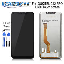 Tela de lcd para oukitel c12 pro, painel de vidro digitalizador original e testado para substituição de tela de toque 100% 2024 - compre barato