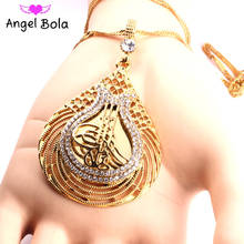 Muslim New Turkey Islam Coin Necklace for Women Gifts Gold Color Arabic Coins Allah Jewelry Wholesale Turk Pendants With Crystal 2024 - buy cheap