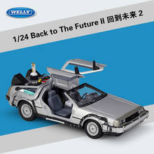 Welly 1:24 Movie “ ReadyPlayerOne ”Player Back to the Future car model Collect gifts toy 2024 - buy cheap