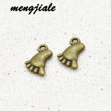 50pcs New style Antique bronze little feet charms cute pendants fit  DIY Jewelry bracelet accessories 15*9mm 2024 - buy cheap