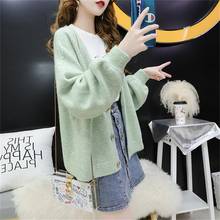 Women 2020 Spring Autumn Sweaters Cardigans Female Single Breasted V-Neck Casual Knitted Coat Ladies Solid Knit Jumpers L378 2024 - buy cheap