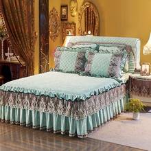 Cubrecamas azul, Rosa, Verde, forro polar grueso, cubierta de cama de princesa, colcha, juegos de cama, Queen, King size 2024 - compra barato