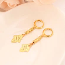 Gold color Charm love round Earrings for Women Girl Special Design  Christian party Jewelry God mother wedding bridal gifts 2024 - buy cheap