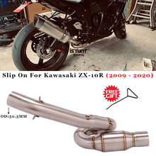 Escape para motocicleta, tubo de enlace medio giratorio, eliminador de gato, deslizamiento mejorado, para Kawasaki ZX-10R, zx10r, años 2009 a 2020 2024 - compra barato