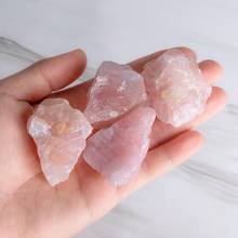 Pedras naturais rosa de quartzo mineral bruto, pedra de cura, cristal rosa, amostra, decoração da casa, pedras preciosas, alta qualidade, 1 peça 2024 - compre barato