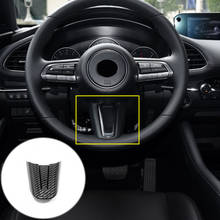 ABS Matte/Carbon fibre For Mazda CX-30 2020 2021 Accessories Car Steering wheel Button frame Cover Trim Sticker Car styling 2024 - buy cheap