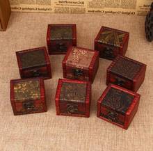 400pcs Retro Style Jewelry Treasure Chest Case Manual Wood Box Storage Boxes Flower Print Necklace Holder Best Gift Wholesale 2024 - buy cheap