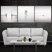 Black and White Landscape Canvas Painting Endless Ocean Snow World Scenery Poster Nordic Wall Art Pictures for Living Room Decor 2024 - buy cheap