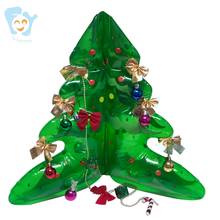 18" 46cm Mini Home Shop Bar New Year Christmas Decoration Inflatable Christmas Tree Toy with Small DIY Bow Ball Ornaments 2024 - buy cheap
