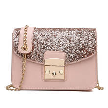 Женская сумка через плечо, маленькая квадратная сумка, модная дизайнерская сумка-мессенджер с блестками, кожаная сумка-клатч, кошелек, сумки 2024 - купить недорого