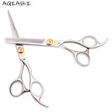 6" AQIABI Hairdressing Scissors Hair Professional Cutting Scissors Barber 440C Jananese Thinning Scissors Haircut Shears A1015N 2024 - buy cheap