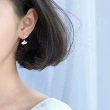 Colusiwei Simple Ginkgo Leaf 925 Sterling Silver Dangle Earrings For Women Cute Plant Drop Earring Fashion Jewelry Hot Sale 2024 - compre barato